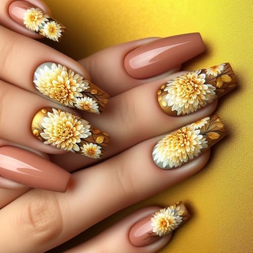 Künstliche Fingernägel, Sarg-Nägel, zum Aufkleben, für Damen und Mädchen, Geschenk, Design für künstliche Nägel von ZEPFJHE