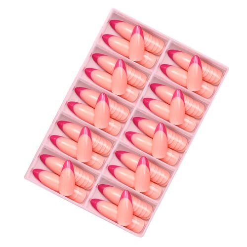 Künstliche Fingernägel, französische Spitze, zum Aufdrücken, volle Abdeckung, zum Aufkleben, modisch, künstlich, für Damen, 120 Stück von ZEPFJHE