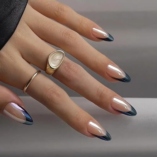 Künstliche Fingernägel, zum Aufdrücken auf französische Spitzen, glänzend, für Damen, 24 Stück Künstliche Fingernägel, zum Aufdrücken auf französische Spitzen, glänzend, für Damen, 24 Stück von ZEPFJHE