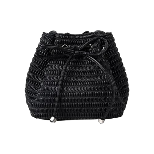 Ledereimerbeutel Kordelkordel Crossbody Geldbörse Für Frauen Damen Abendbeutel Trendige Umhängetaschen Clutches Geldbeutel Handtasche Eimer Taschen Für Frauen Crossbody Geldbörsen Mit Kordelmesser von ZEPFJHE