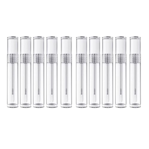 Leere Lipgloss-Röhrchen, Lipgloss-Behälter, transparent, Balsamflaschen, nachfüllbare Behälter für Damen, 10 Stück von ZEPFJHE
