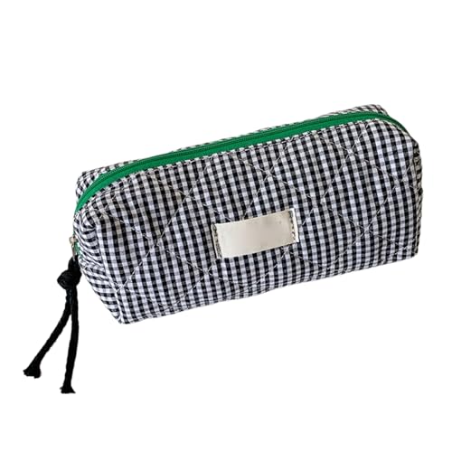 Leichtes Federmäppchen, Mehrzwecktasche, Reißverschluss, Reise-Make-up, für Frauen, Mädchen, Studenten, Stoff-Make-up, Schwarz von ZEPFJHE