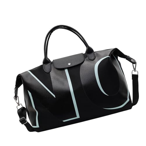 Letters Turnbeutel Große Schulter Große Kapazität Reisegepäck Fitness Weekender Handheld Handtasche Fitness Reisen Training Gym Gepäck Wasserdicht Sport, Schwarz , Mass Beauty von ZEPFJHE