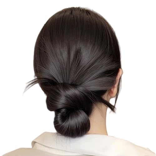 Mädchen Haarverlängerungen Haarteil Synthetische Falsche Hochsteckfrisur Für Cosplay Coser Street Photography Täglich Tragen Haarclip Frauen Stilvolle Brötchen von ZEPFJHE