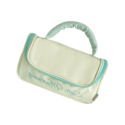 Modische Kosmetiktasche, organisiert, tragbar, Reise-Kulturbeutel, stilvolle Make-up-Tasche, Handtasche für Schönheitsbegeisterte, koreanischer Make-up-Organizer, grün, Mass Beauty Modische Kosmetiktasche, organisiert, tragbar, Reise-Kulturbeutel, stilvolle Make-up-Tasche, Handtasche für Schönheitsbegeisterte, koreanischer Make-up-Organizer, grün, Mass Beauty von ZEPFJHE
