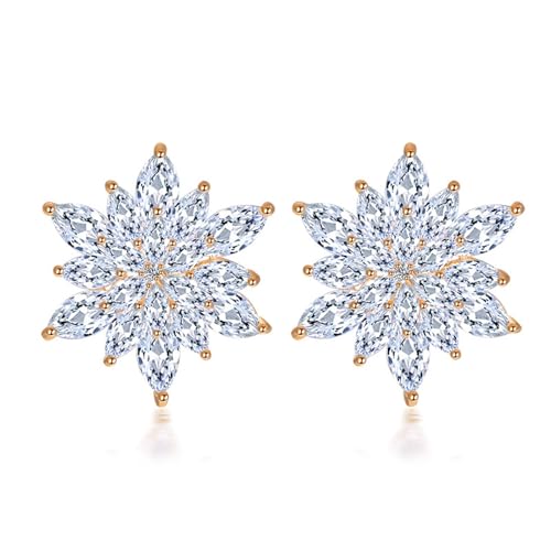 Ohrstecker mit Strass-Details, für Abendveranstaltungen, Kupferstruktur für einen Hauch von Charme in jedem Outfit, Einheitsgröße, Wie beschrieben, Wie beschrieben von ZEPFJHE