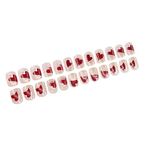 Quadratische Nägel, künstliche Nägel, zum Aufkleben, für Damen und Mädchen, Acrylkleber für Damen, transparent von ZEPFJHE