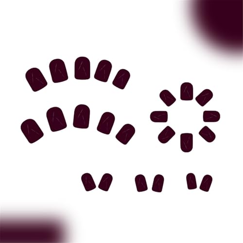 Quadratische künstliche Nägel, zum Aufdrücken, künstliche Fingernägel, französische Spitzen, Acrylkleber, Nägel für Frauen, transparent, 24 Stück von ZEPFJHE