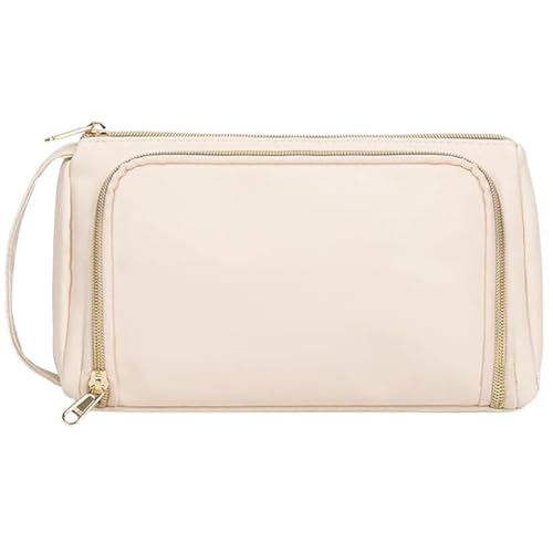 Reise-Make-up-Tasche für Damen, große Kapazität, Kosmetiktasche, weibliche Reißverschlüsse, Kosmetik-Organizer, PU-Leder, Kulturbeutel, Make-up-Organizer, große Kapazität, Kulturbeutel für Damen von ZEPFJHE