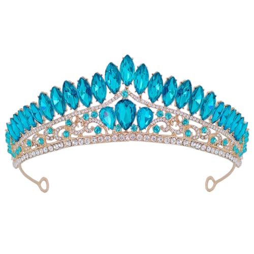 Schimmernde Strass-Kronen, elegantes Haarteil für Hochzeiten und Abschlussbälle, modisches Haarband, Brautschmuck, Kopfschmuck von ZEPFJHE
