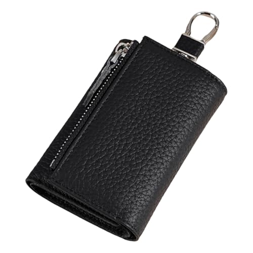 Schlüsseletui für Damen, tragbar, stilvoll, Münzgeldbörse, Kleingeldtasche, Schlüsselaufbewahrungstasche, multifunktionale Schlüsseltasche, Schwarz von ZEPFJHE