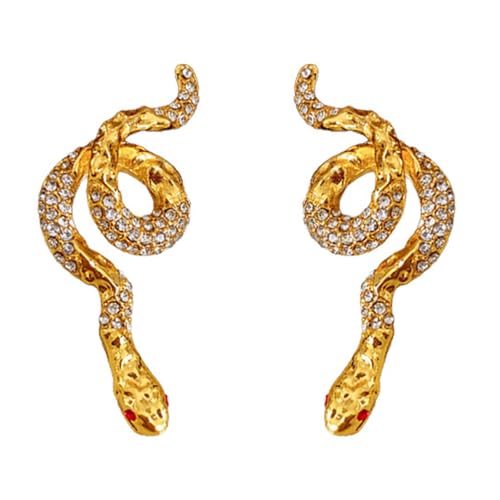 Strass-Schlangen-Ohrringe, Schmuck, modische Schlangen-Ohrringe, Verzierung, tolle Geburtstage und Jubiläen, Ohrstecker, Schmuck von ZEPFJHE