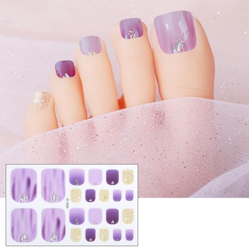 Strasssteine ​​Zehennagel Aufkleber Politische Streifen Wasserdichte Wraps Kunstaufkleber Fußabziehbilder von ZEPFJHE