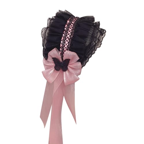 Trendiges Haarband mit Schleifen, jugendliches Haarband, stilvolle tägliche Abnutzung, Stirnbänder, modisches Spitzen-Haar-Accessoire, Lolitas, Kopfbedeckung für Damen Trendiges Haarband mit Schleifen, jugendliches Haarband, stilvolle tägliche Abnutzung, Stirnbänder, modisches Spitzen-Haar-Accessoire, Lolitas, Kopfbedeckung für Damen von ZEPFJHE