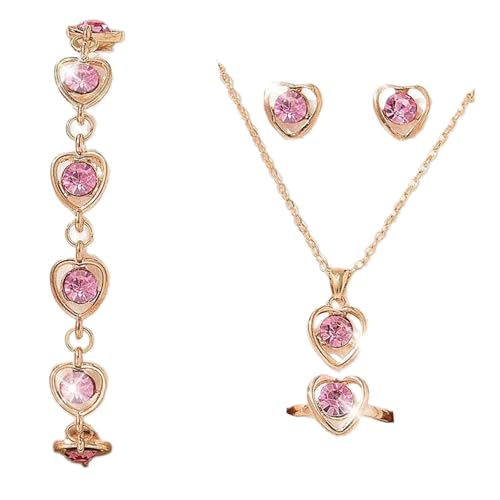 ZEPFJHE Anspruchsvolles Schmuck-Set mit Kristallen, Damen-Accessoires, modische Ohrstecker, geeignet für Hochzeiten und Partys, Legierungsschmuck-Set, Einheitsgröße, Wie beschrieben, Wie beschrieben von ZEPFJHE