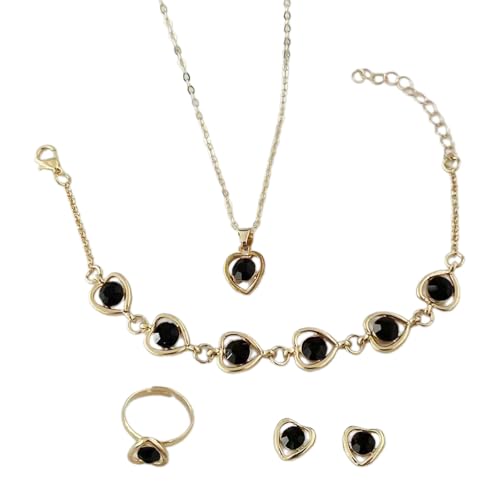 ZEPFJHE Anspruchsvolles Schmuck-Set mit Kristallen, Damen-Accessoires, modische Ohrstecker, geeignet für Hochzeiten und Partys, Legierungsschmuck-Set, Einheitsgröße, Wie beschrieben, Wie beschrieben von ZEPFJHE