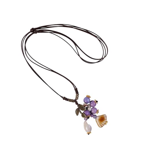 ZEPFJHE Artistics Keramikblatt Halskette Strukturierter Anhänger Auf Verstellbare Ketten Tragbare Schmuck Statement Für Trendige Frauen Einzigartige Natur Inspirierte Anhänger Schmuck von ZEPFJHE