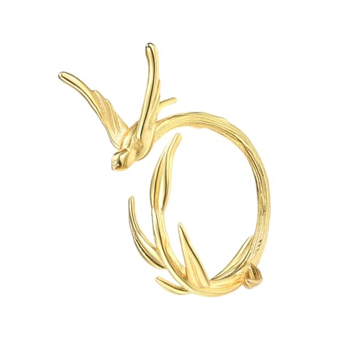 ZEPFJHE Asymmetrische Damenringe mit Schwalben-Design, verstellbare Finger-Schwalbe, offen, geeignet für Party, Alltag, Mode-Statement-Schmuck, Einheitsgröße, Wie beschrieben, Wie beschrieben von ZEPFJHE