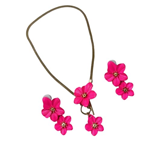 ZEPFJHE Blühendes Set aus Halskette und Ohrringen, stilvoller Strandurlaub, Schmuck, Legierung, modische Halskette, Ohrstecker, Zubehör für Sie, Urlaub, Schmuck unverzichtbar, Einheitsgröße, Wie ZEPFJHE Blühendes Set aus Halskette und Ohrringen, stilvoller Strandurlaub, Schmuck, Legierung, modische Halskette, Ohrstecker, Zubehör für Sie, Urlaub, Schmuck unverzichtbar, Einheitsgröße, Wie von ZEPFJHE