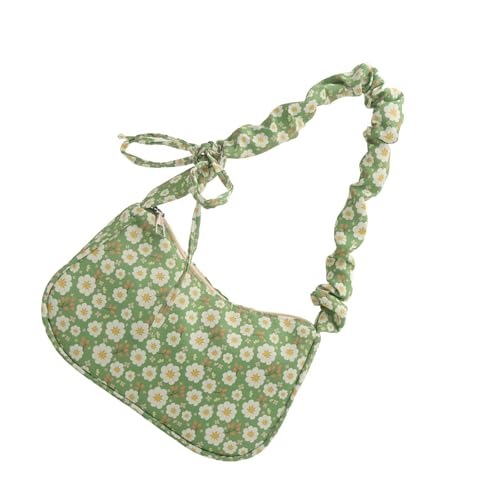 ZEPFJHE Blumendruck Umhängetasche Multi Layer Organisation Twill Stoff Bequem Clow Casual Outfit Begleiter Bequemer Breiter Gurt Geldbeutel von ZEPFJHE