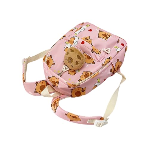 Cartoon Capybara Cartoon Rucksack Für Kinder Zart Und Komfortable Designschule Freizeitpack Für Student Cute Student Rucksack von ZEPFJHE