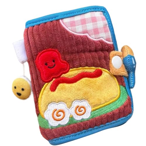 ZEPFJHE Cartoon Elefant kurze Geldbörse Kartenetui Lovely Dog Wallet Canvas Münzbörse Kleine Geldbörse mit Kartenhalter für den täglichen Canvas Change Kleiner Cartoon Elefant mit Halter, Omelet Rice von ZEPFJHE