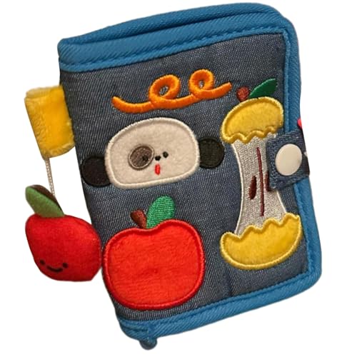 ZEPFJHE Cartoon Elefant kurze Geldbörse Kartenetui Lovely Dog Wallet Canvas Münzbörse Kleine Geldbörse mit Kartenhalter für den täglichen Canvas Change Kleiner Cartoon Elefant mit Halter, B von ZEPFJHE
