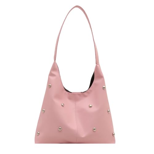 ZEPFJHE Crescents Schultertaschen für Damen, kleine Umhängetasche, Handtasche, Punk-Nieten, Clutches, Hoboes, Toted Bag, Unterarm-Geldbörsen, a, One Size von ZEPFJHE