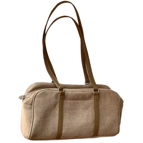 ZEPFJHE Damentasche Herbst Achseltasche Ästhetische Handtasche All-Matching Unterarmtasche Große Kapazität Schultertasche Shopping Dating Tasche, aprikose von ZEPFJHE