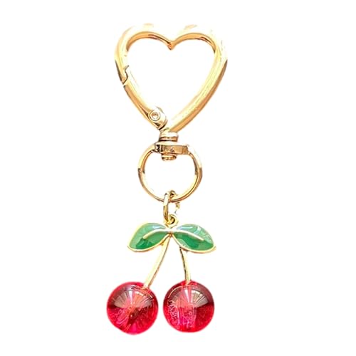 ZEPFJHE Einzigartige Cherrys Love Lock Keychain Charm Elegant Designs Schlüsselhalter Zubehör Tragbar Für Modische Personen von ZEPFJHE