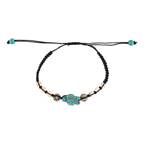 ZEPFJHE Einzigartige türkisfarbene Meeresschildkröten-Armbänder für Damen und Herren, handgefertigter Naturstein, Strandschmuck, trendiges Damen-Accessoire, natürliche Edelsteine, Einheitsgröße, Wie von ZEPFJHE
