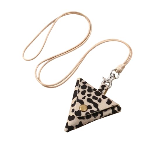 ZEPFJHE Elegante, stabile Leder-Halsketten-Geldbörse für Ohrhörer und Münzaufbewahrung, praktische Designs für den täglichen Gebrauch, stilvolle Damen-Halskette, D, Einheitsgröße von ZEPFJHE