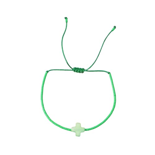 ZEPFJHE Elegante Böhmische Stile Mehrfarbige Perlenkreuze Armband Einstellbare Passform Spezialgeschenke Ideen Für Ihre Stilvollen Outfits Abendkleid Armband von ZEPFJHE