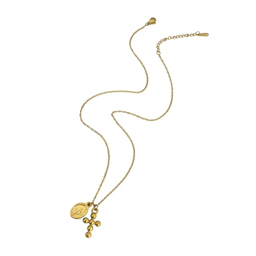 ZEPFJHE Elegante Halskette mit Stern-Anhänger für Damen, modisch, Edelstahl-Textur, für Damen, zum Lagenlook, Einheitsgröße, Wie beschrieben, Wie beschrieben von ZEPFJHE