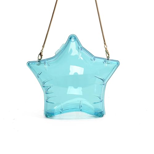 ZEPFJHE Elegante Sternform PVC Abend Geldbeutel Für Abschlussball Hochzeitsfeiernöketaschen Süßigkeitenfarbe Crossbody Tasche Mit Kettenriemenstudentiere Umhängetasche von ZEPFJHE