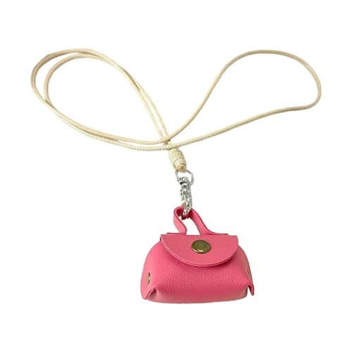 ZEPFJHE Elegante und leichte PU-Leder-Halskette, Taschenanhänger, Halskette für tägliches Pendeln und Abendveranstaltungen, modische Statement-Halskette, Einheitsgröße, Wie beschrieben, Wie von ZEPFJHE