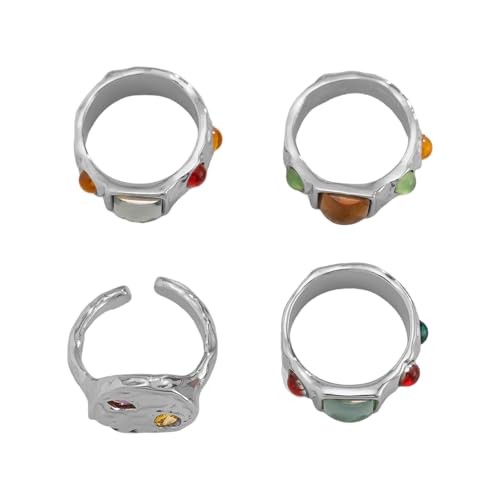 ZEPFJHE Elegantes geometrisches Edelstein-Ring-Set in hellem Goldton, Dekoration für den täglichen Gebrauch oder Abendveranstaltungen, den täglichen Gebrauch, Edelstein-Schmuck-Set ZEPFJHE Elegantes geometrisches Edelstein-Ring-Set in hellem Goldton, Dekoration für den täglichen Gebrauch oder Abendveranstaltungen, den täglichen Gebrauch, Edelstein-Schmuck-Set von ZEPFJHE