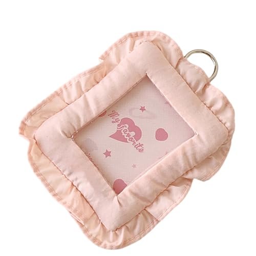 ZEPFJHE Fotokarten-Hülle mit gerüschtem Rand, PVC-Stoff, Kartenhüllen, 7,6 cm, Fotokarten-Etui, Foto-Protektoren für Tasche, Geldbörse, Charm-Aufbewahrungsbox, a von ZEPFJHE