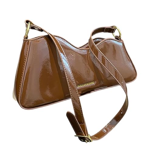 ZEPFJHE Frauen Achselhöhle Beutel Trendy Handtasche All Matching Achselhalte Geldbeutel Feste Farbe Schulter Stilvoll von ZEPFJHE