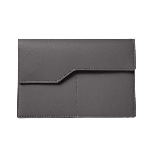 ZEPFJHE Geldbörse mit mehreren Fächern für Damen und Mädchen, einfarbig, Kreditkartenhalter, Münzgeldbörse, Kleingeldbörse, grau von ZEPFJHE
