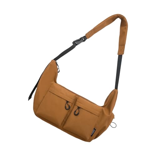ZEPFJHE Große Nylontasche für Damen mit mehreren Taschen und verstellbarem Riemen, modische Schultertasche, Schultasche, Umhängetasche, lässige Reisetasche, braun, One Size ZEPFJHE Große Nylontasche für Damen mit mehreren Taschen und verstellbarem Riemen, modische Schultertasche, Schultasche, Umhängetasche, lässige Reisetasche, braun, One Size von ZEPFJHE