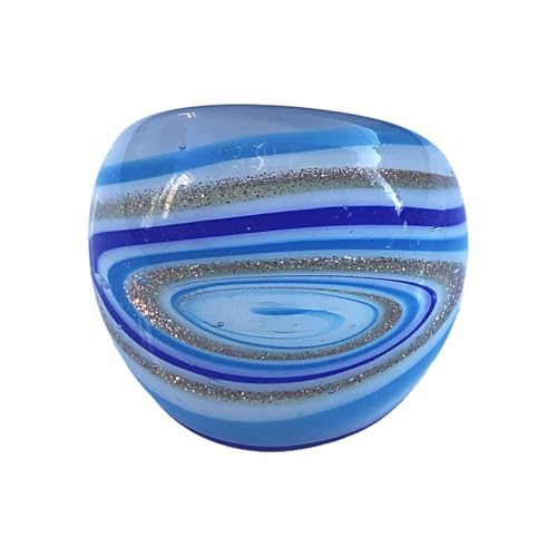 ZEPFJHE Handgefertigte Drahtverpackte Blumenglasringe Ethnische Galaxie Inspirierte Schmuckkünstler Verarbeitet Bequeme Glasringe von ZEPFJHE