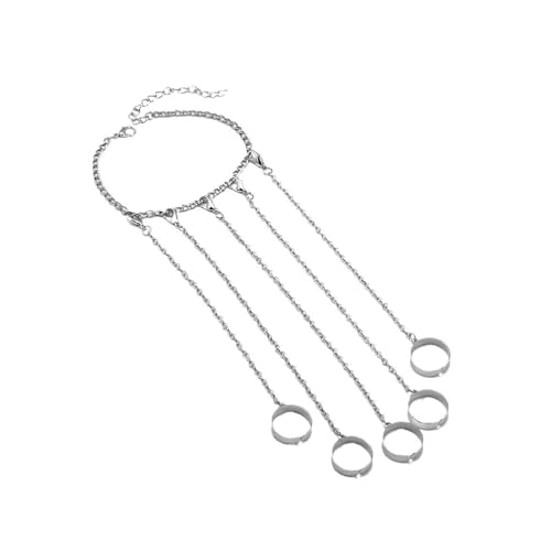 ZEPFJHE Kette Punk Kette Quasten mit Slave Gotik Handgeschirr Handgelenk Handgelenk, Einheitsgröße, Wie beschrieben, Wie beschrieben von ZEPFJHE