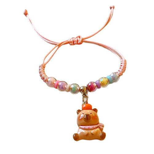 ZEPFJHE Kunstvoller Capybaras-Anhänger aus Kunstharz, handgewebt, Geschenk für jugendliche Trendsetter und Kunstliebhaber, bunte Kinder, Einheitsgröße, Wie beschrieben von ZEPFJHE