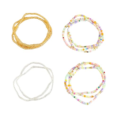 ZEPFJHE Lebendige, mehrschichtige Glasperle, künstlerisches Glasperlenzubehör, stilvolle Handgelenkkette mit mehrlagigem handgefertigtem Schmuck für Damen von ZEPFJHE