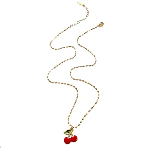 ZEPFJHE Leichte Halskette mit Anhänger, verstellbare Schlüsselbeinkette, stilvolles Accessoire für Teenager, Frauen, lässig, formelle Anlässe, modische Obst-Halskette, Einheitsgröße, Wie beschrieben von ZEPFJHE