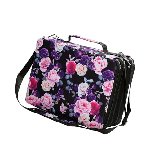 ZEPFJHE Marker Organizer Tasche für 224 Marker Aufbewahrungstasche Kunst Stift Tragetasche mit Schulter und Griff Gurt Kunst Sketch Marker Taschen, Verschiedene Farben von ZEPFJHE