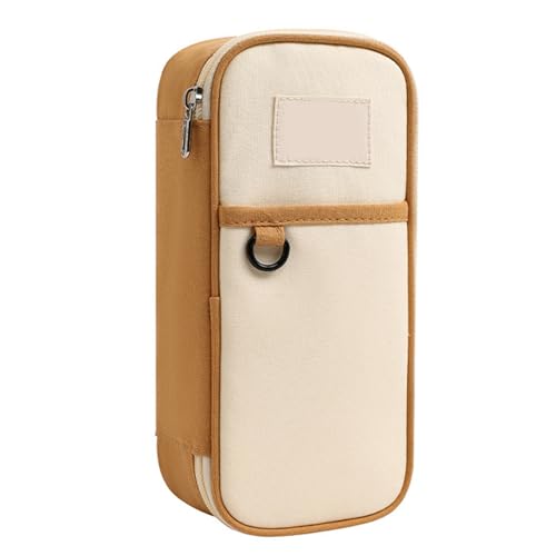 ZEPFJHE Mehrschichtiges Federmäppchen, hohe Kapazität, Federmäppchen, Marker, Organizer, Taschen, Kunstbedarf, Taschen, Reise-Kosmetiktasche, Reisen, braun ZEPFJHE Mehrschichtiges Federmäppchen, hohe Kapazität, Federmäppchen, Marker, Organizer, Taschen, Kunstbedarf, Taschen, Reise-Kosmetiktasche, Reisen, braun von ZEPFJHE
