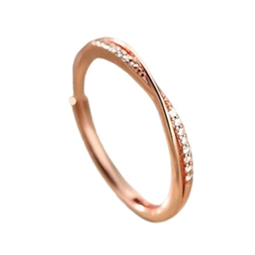 ZEPFJHE Minimalisten Frauen Überquerten Linienringe Stabilen Alloy Tragbaren Zubehör Für Hochzeiten Jubiläen Und Engagements von ZEPFJHE