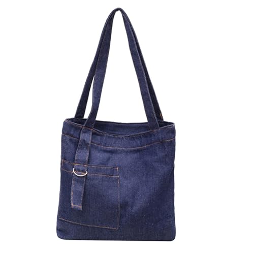 ZEPFJHE Mode Übergroße Frauen Handtasche Jeans Shopper Tasche Mit Ergonomischen Handles Umhängetaschen Für Aktivitäten Großer Kapazitätsumhängentasche von ZEPFJHE